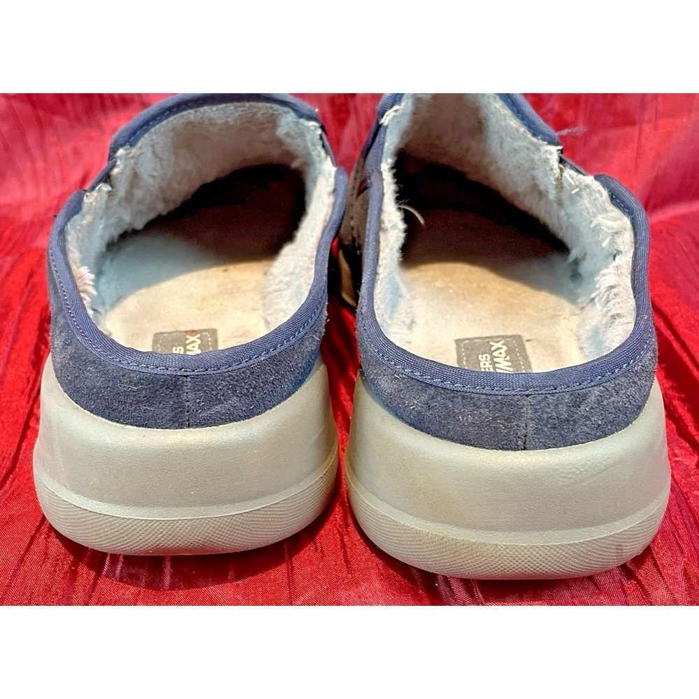 Skechers Gen5 Goga Max Navy Suede Leather Clogs Mules Shoes Womens 7 15530W - Picture 6 of 8